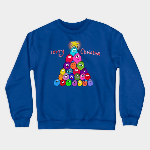 Merry fuzzy christmas Crewneck Sweatshirt by wolfmanjaq